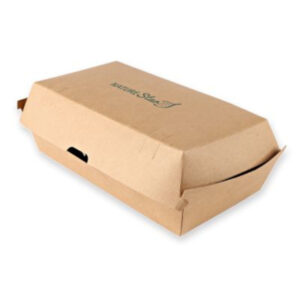 Bio Sandwich-Boxen Club Kraftpapier/PLA 200 Stk, (0,32€/Stk)