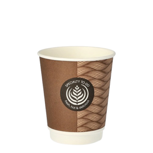 Trinkbecher, Pappe, doppelwandig, 0,2 l Ø 8 cm · 9,1 cm, 625 Stk (0,13€/Stk)