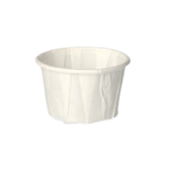 Dressingbecher, Papier "pure" rund, weiss 35 ml Ø 4 cm · 3,1 cm, 5000 Stk ( 0,01€/Stk )