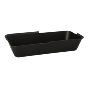 Mehrweg-Schalen eckig, schwarz 4,7 cm x 11,7 cm x 23,4 cm , 48 Stk (2,58€/Stk)