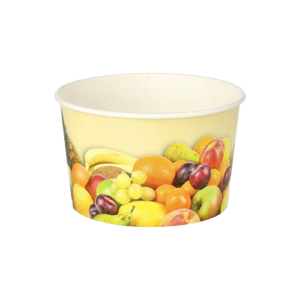 Eisbecher Pappe rund „Früchte“ 250 ml Ø 10 cm · 6 cm 1200 Stk (0,12€/Stk)
