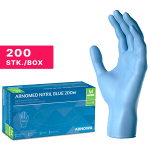 Arnomed Nitril blaue Einmalhandschuh  1 Box