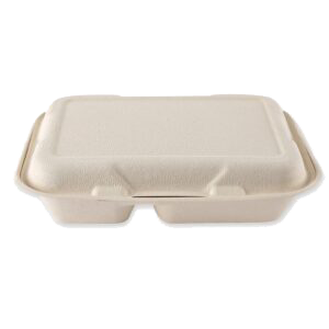 Bio Menüboxen2-geteilt 245 x 160 x 62 mm 250 Stk, (0,21€/Stk) – Bild 3