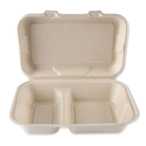 Bio Menüboxen2-geteilt 245 x 160 x 62 mm 250 Stk, (0,21€/Stk) – Bild 2