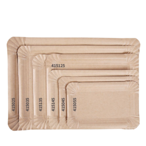 Bio Pappteller, rechteckig, Kraftpapier, FSC®-Mix, ab 0,06€ pro Stk – Bild 2