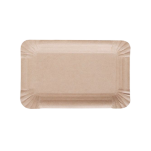 Bio Pappteller, rechteckig, Kraftpapier, FSC®-Mix, ab 0,06€ pro Stk