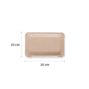 Bio Pappteller, rechteckig, Kraftpapier, FSC®-Mix, ab 0,06€ pro Stk – Bild 3