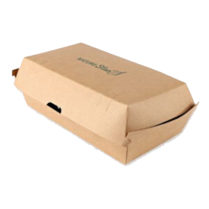 Bio Sandwich-Boxen Club Kraftpapier/PLA 200 Stk, (0,32€/Stk)