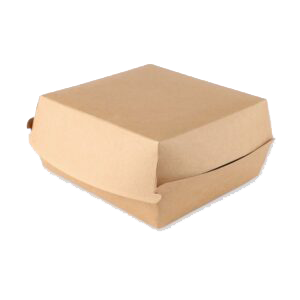 Bio Hamburgerboxen Kraftpapier/PLA 15,5 x 15,5 x 8,4 cm300 Stk, (0,28€/Stk)