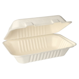 Menübox, Zuckerrohr „pure“ ungeteilt 7,9 x 15,5 x 23 cm, 125 Stk, (0,23€/Stk)