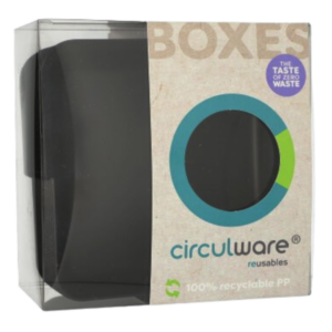 Mehrweg-Schalen eckig, schwarz 3 cm x 15,6 cm x 15,6 cm, 96 Stk (1,95€/Stk) – Bild 2