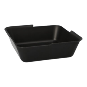 Mehrweg-Schalen eckig, schwarz 4,7 cm x 15,6 cm x 15,6 cm, 64 Stk (2,40€/Stk)