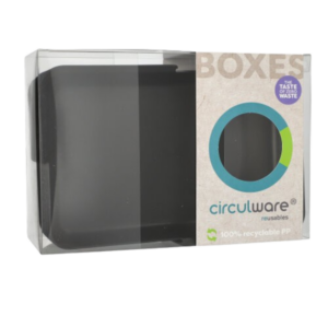 Mehrweg-Schalen eckig, schwarz 2,9 cm x 15,6 cm x 23,4 cm, 72 Stk (2,71€/Stk) – Bild 2