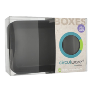 Mehrweg-Schalen eckig, schwarz 4,7 cm x 15,6 cm x 23,4 cm, 48 Stk (3,18€/Stk) – Bild 2